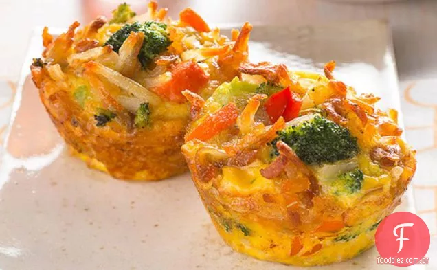 Ovo de queijo e copos vegetarianos