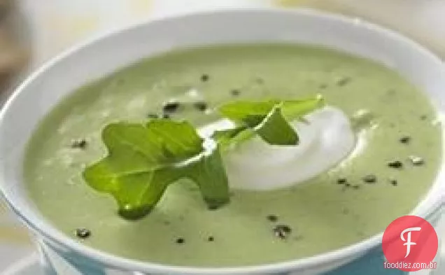 Sopa Cremosa De Rúcula Edamame