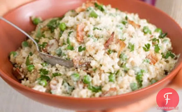 Risoto com Bacon e ervilhas