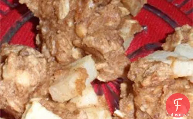 Maçã Manteiga De Amendoim Biscoitos De Aveia