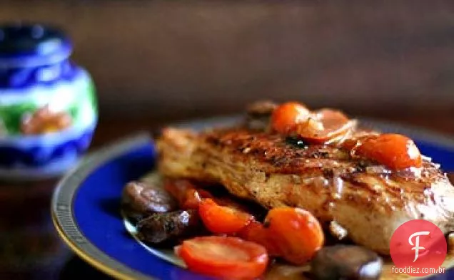 Frango, Cogumelos E Tomates Com Vinho Do Porto