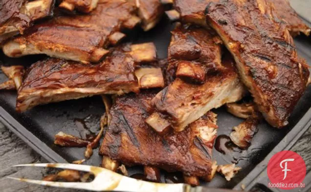 Memphis-estilo Bêbado-porco churrasco costelas