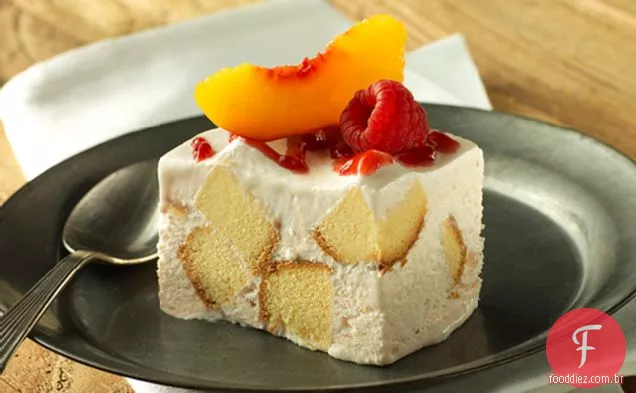 Quadrados Congelados Do Shortcake Do Pêssego