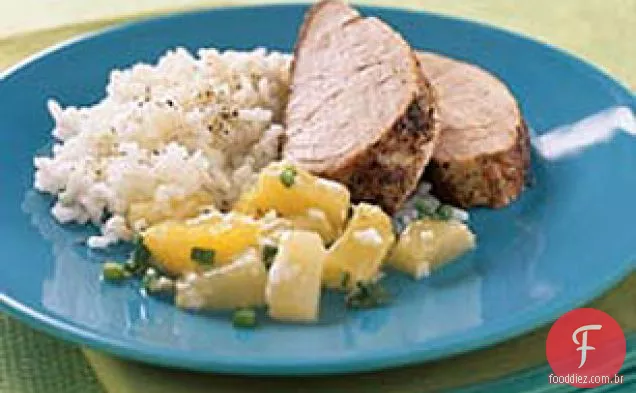 Salsa De Primavera Tropical com carne de porco