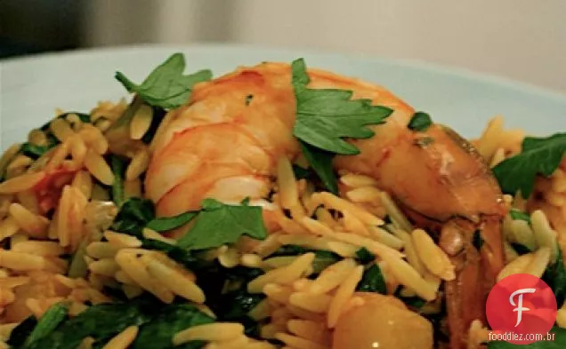 Camarão E Tomate Orzo