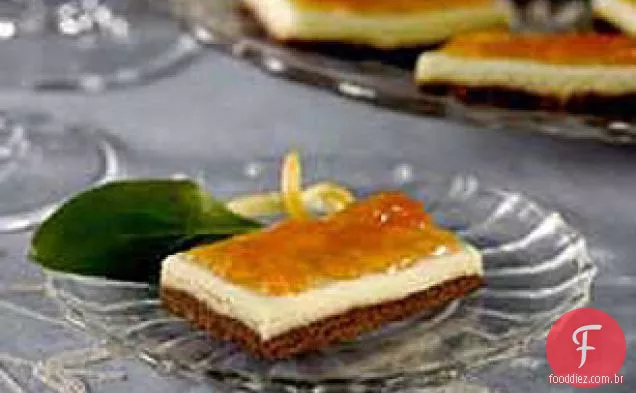 Barras De Cheesecake De Limão E Gengibre