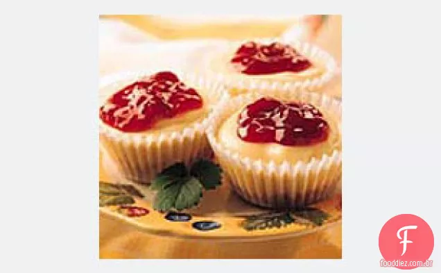 Mini Cheesecakes Com Cobertura De Frutas