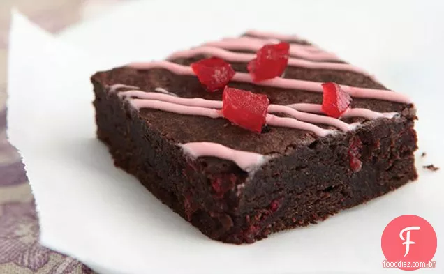 Chocolate-Cereja Fudge Bares