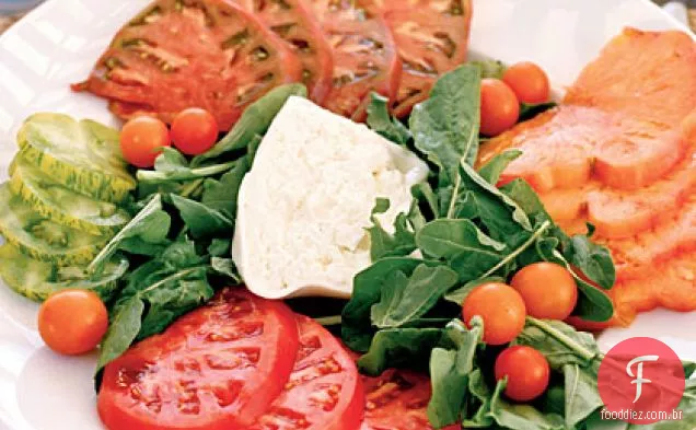Tomates da herança com Burrata