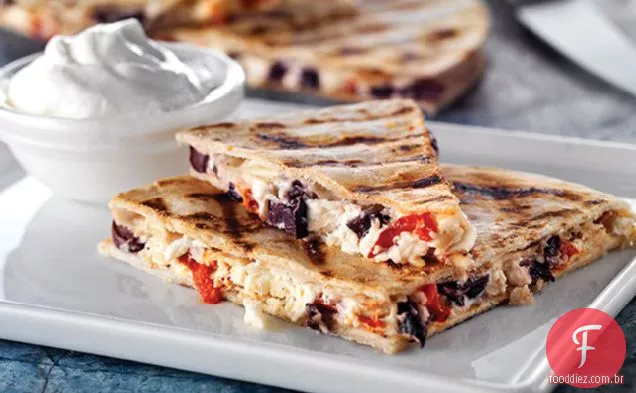 Quesadillas Mediterrânicas Grelhadas