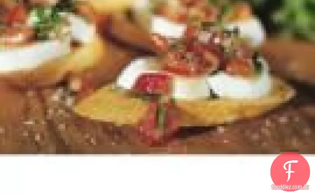 Mussarela Fresca E Crostini De Tomate