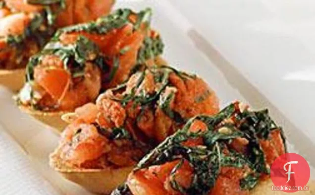 Tomate Picante E Manjericão Bruschetta
