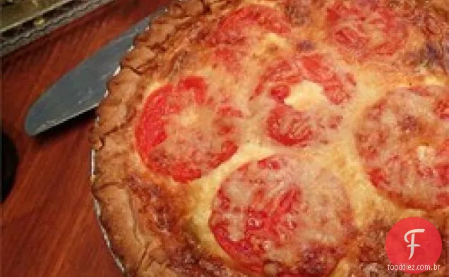 Quiche de alho-poró e queijo