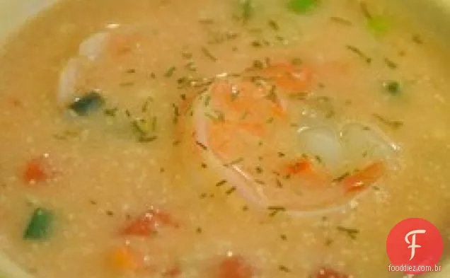 Camarão picante e Sopa De Feijão Vermelho