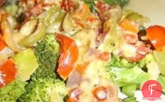 Brócolis e tomate assar