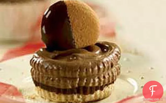 Copos De Pudim De Chocolate Duplo