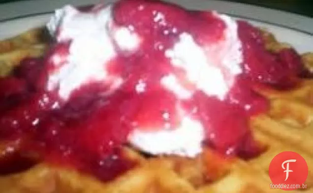 Levedura Levantou Waffles De Natal
