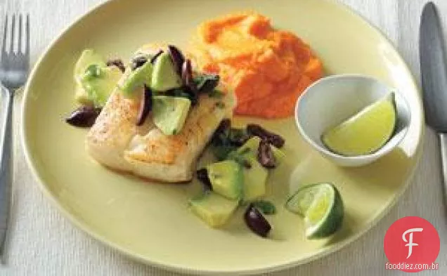 Pollock Com Sabor De Abacate E Purê De Cenoura
