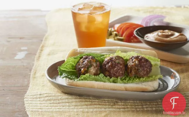 Cheeseburger Meatball Subs