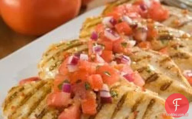 Frango Marinado Bruschetta