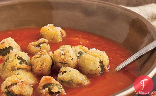 Sopa De Tomate Manjericão