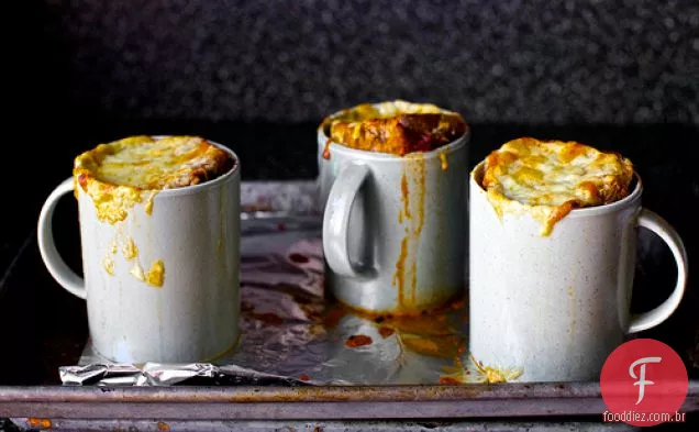 Sopa De Tomate Assada Com Cheddar Grelhado