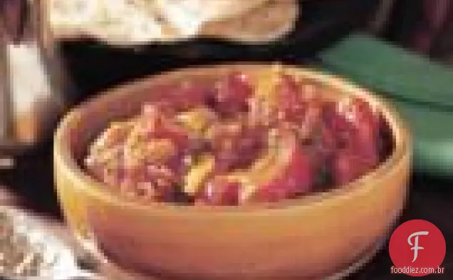 Chutney de tomate quente e picante (takkalipayam Chatni)