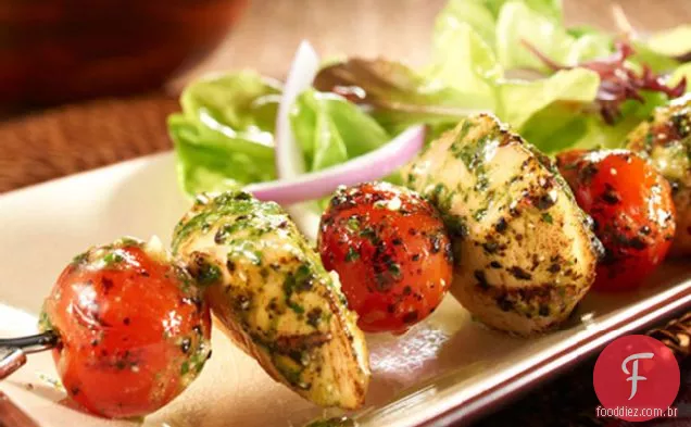 Espetos De Frango-Pesto