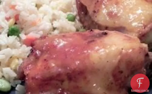 Frango grelhado com esmalte de Manga picante
