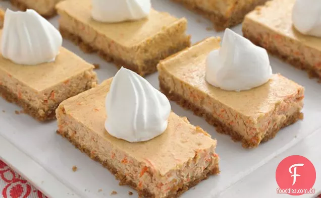 Barras De Cheesecake De Cenoura