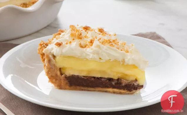 Fundo Preto-Torta De Creme De Banana