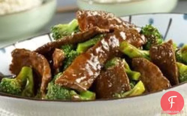 Carne e brócolis