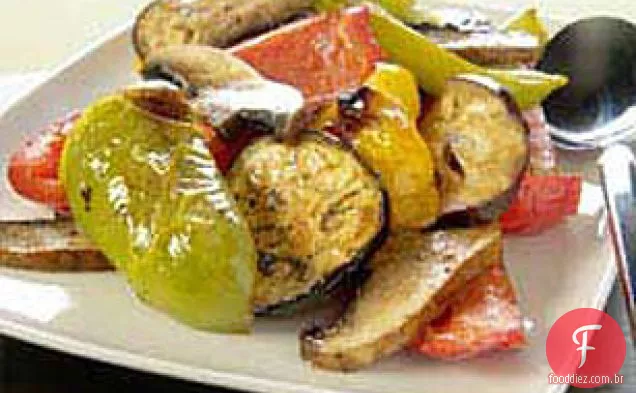 Salada De Pimenta, Cogumelo E Berinjela