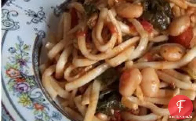Canelones Vegetarianos Sobre Linguine