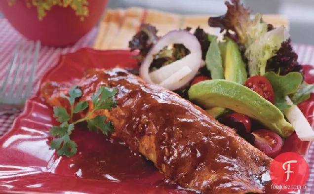 Enchiladas de frango e Feijão Preto