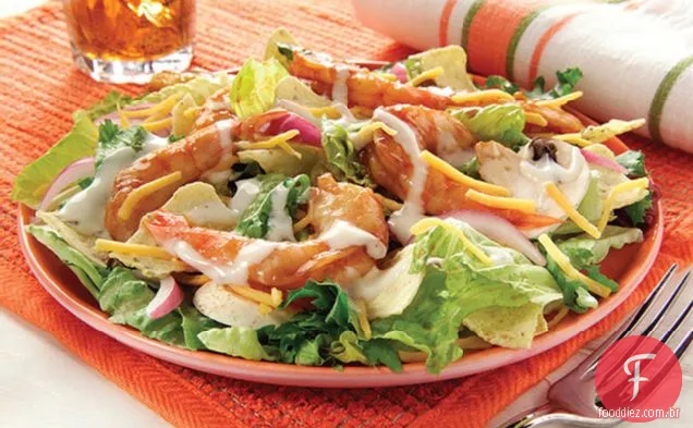 Churrasco Rancho camarão salada