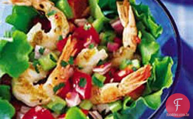 Salada De Camarão Grelhado