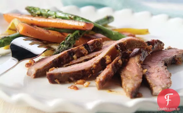 Bife De Flanco Grelhado Com Alho