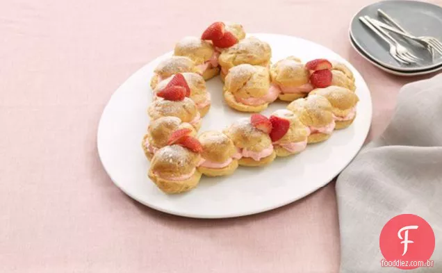 Strawberry Cream Puff Heart