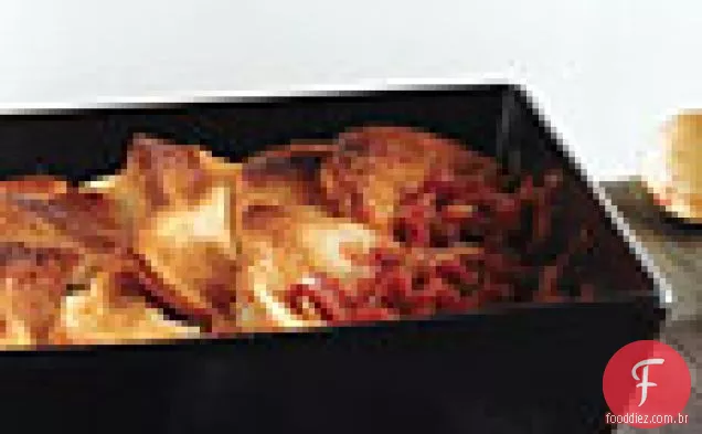 Tomates Assados Com Pão Crocante