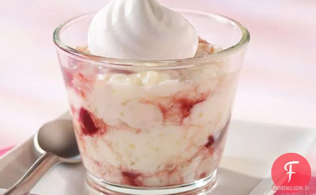 Pudim De Tapioca De Framboesa Fofo