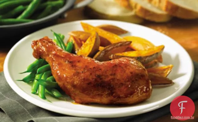 Frango Assado Com Mel Esfumaçado