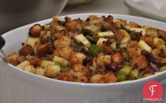Cranberry, salsicha e recheio de maçã