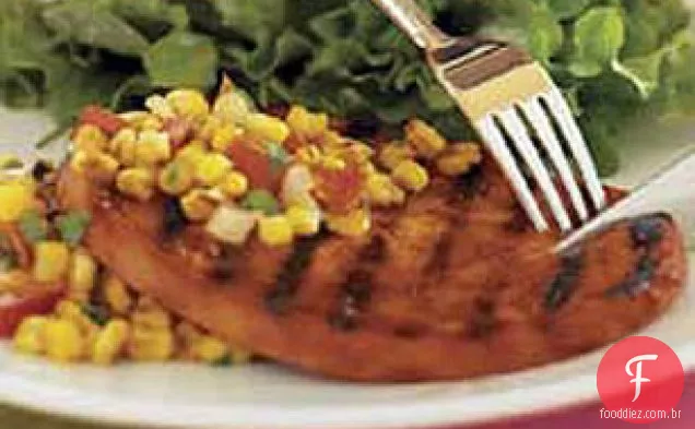 Bife de presunto grelhado com sabor de milho assado