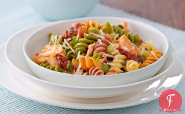 Macarrão com salmão defumado