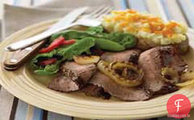Bife De Flanco Grelhado Do Meio-Oeste