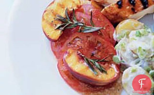Salada de pêssego grelhada Pop-Pop