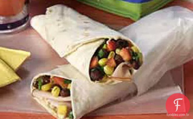 Envoltório de peru com sabor sudoeste