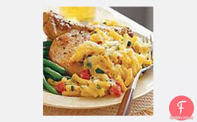Macarrão cozido e queijo com Chiles