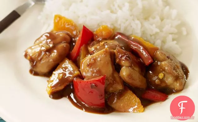 Frango Laranja Doce E Pegajoso